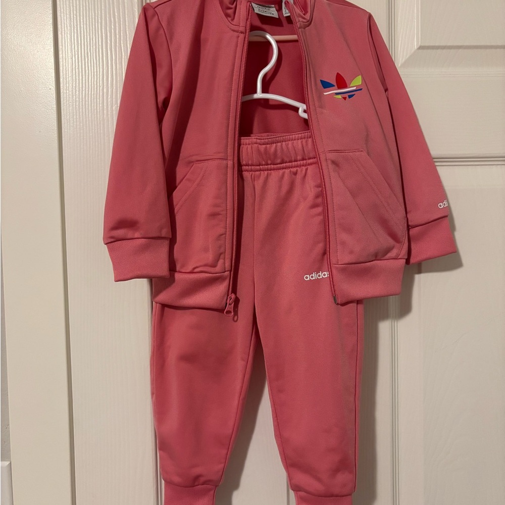 Adidas 18-24 mo Toddler Kids Pink Sweatpants & Joggers Set Tracksuit